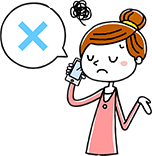 無法使用手機很焦躁的女性插圖